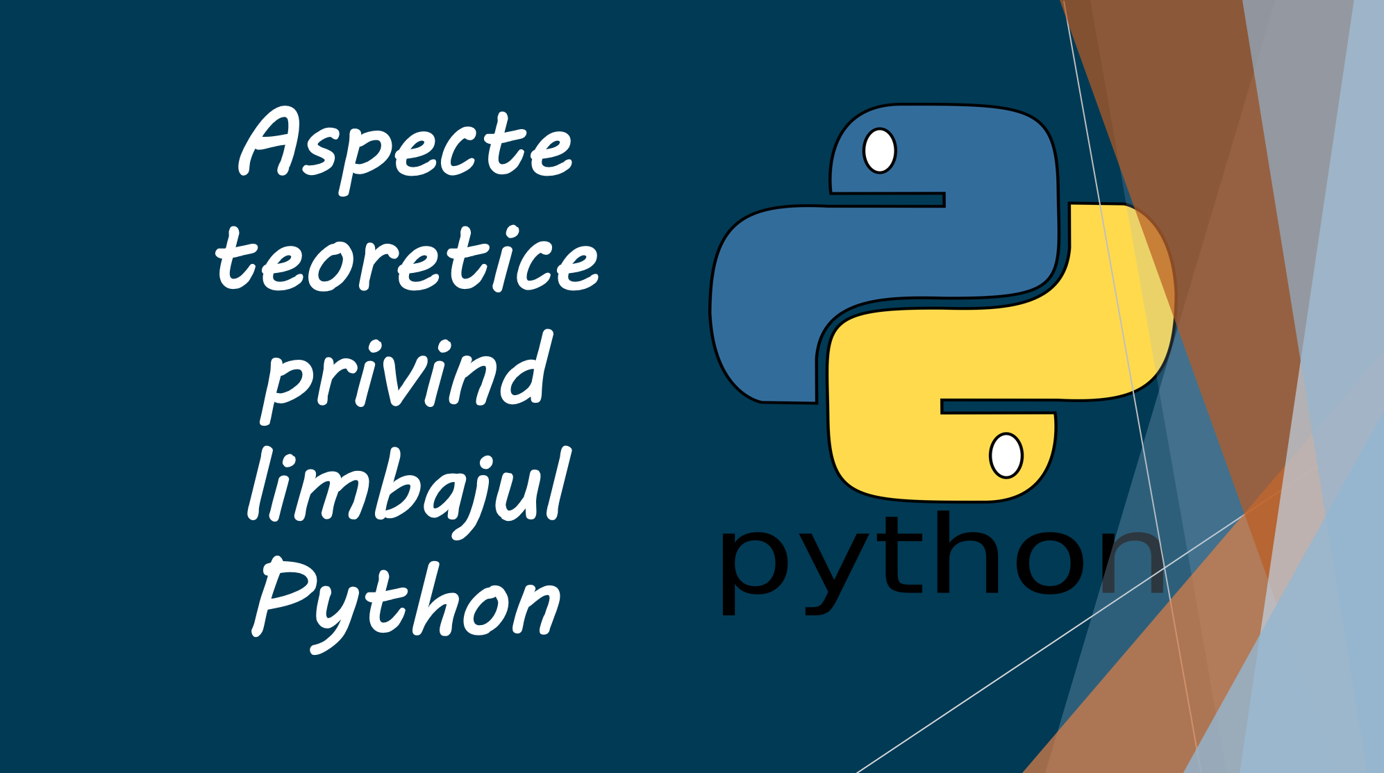 Aspecte teoretice ale Limbajului de programare Python